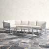 Virasat Outdoor Garden Balcony Sofa Set 5 Seater and 1 Center Table Set, Braid & Rope (Grey)-VIRASAT FURNITURE & FURNISHING