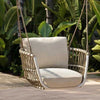 Virasat Single Seater Hanging Swing Without Stand For Balcony, Garden Swing (Tan) Braided & Rope-VIRASAT FURNITURE & FURNISHING