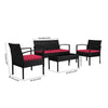 Virasat Outdoor Sofa Set 2 Seater, 2 Single Seater and 1 Center Table Set (Black)-VIRASAT FURNITURE & FURNISHING