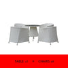 Virasat Outdoor Patio Seating Set 4 Chairs and 1 Table Set (White)-VIRASAT FURNITURE & FURNISHING