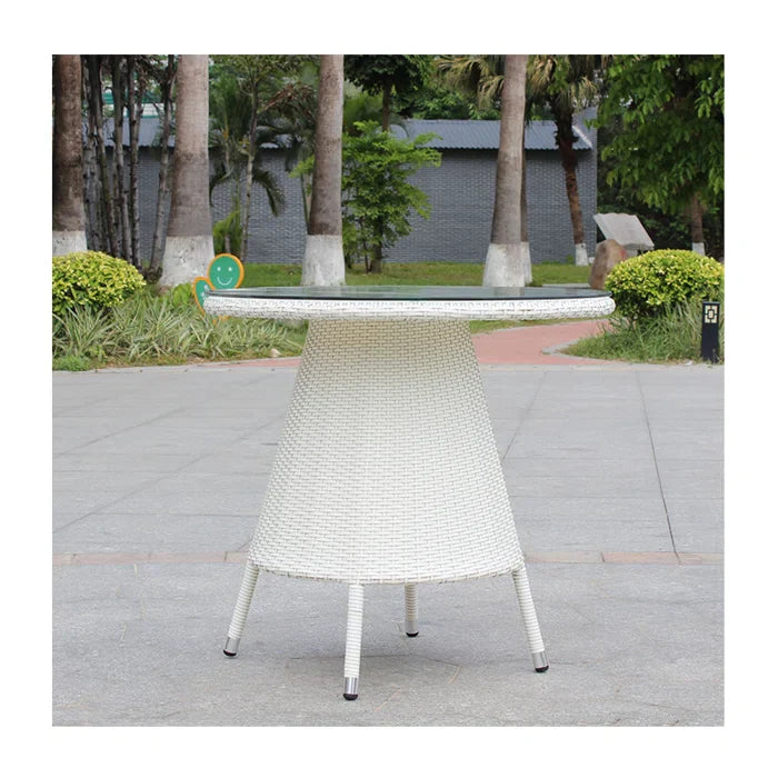 Virasat Outdoor Patio Seating Set 4 Chairs and 1 Table Set (White)-VIRASAT FURNITURE & FURNISHING