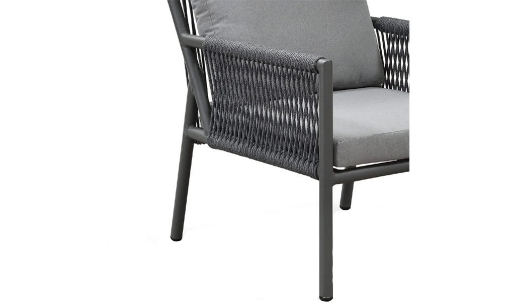 Virasat Outdoor Sofa Set 2 Seater, 2 Single Seater and 1 Center Table Set (Grey) Braided & Rope-VIRASAT FURNITURE & FURNISHING
