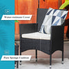 Virasat Outdoor Patio Seating Set 2 Chairs and 1 Table Set Black-VIRASAT FURNITURE & FURNISHING