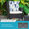 Virasat Outdoor Patio Seating Set 2 Chairs and 1 Table Set Black-VIRASAT FURNITURE & FURNISHING