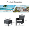 Virasat Outdoor Patio Seating Set 2 Chairs and 1 Table Set Black-VIRASAT FURNITURE & FURNISHING