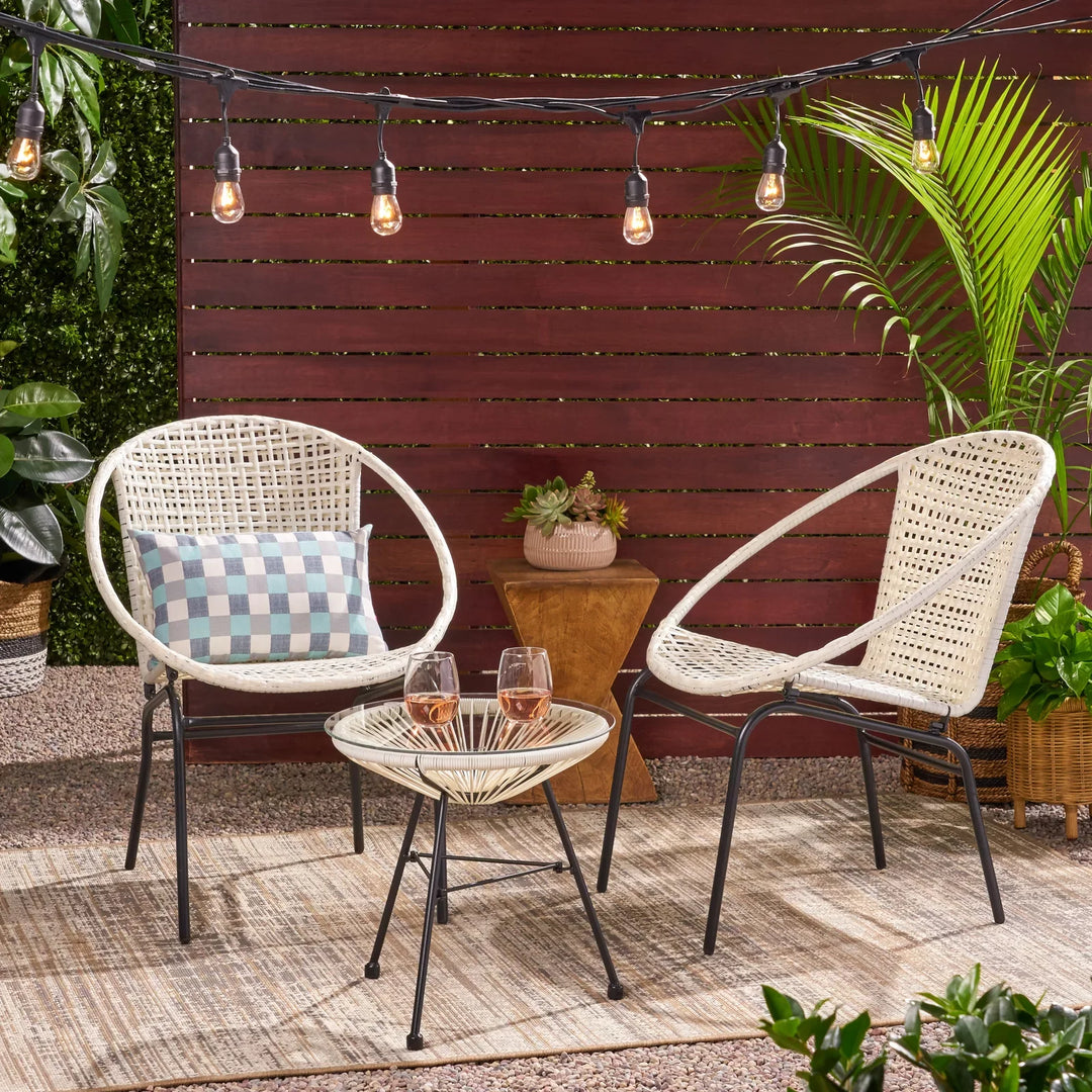 Virasat Outdoor Patio Seating Set 2 Chairs and 1 Table