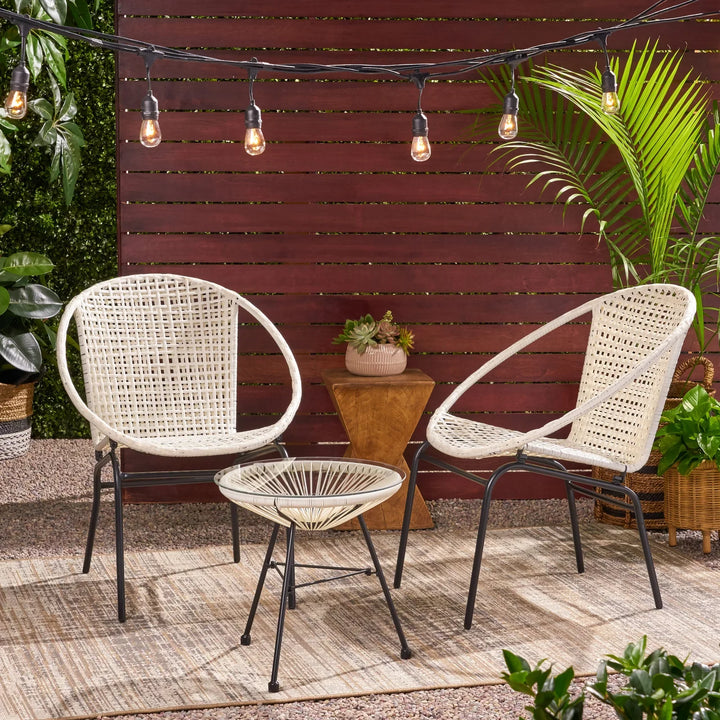 Virasat Outdoor Patio Seating Set 2 Chairs and 1 Table