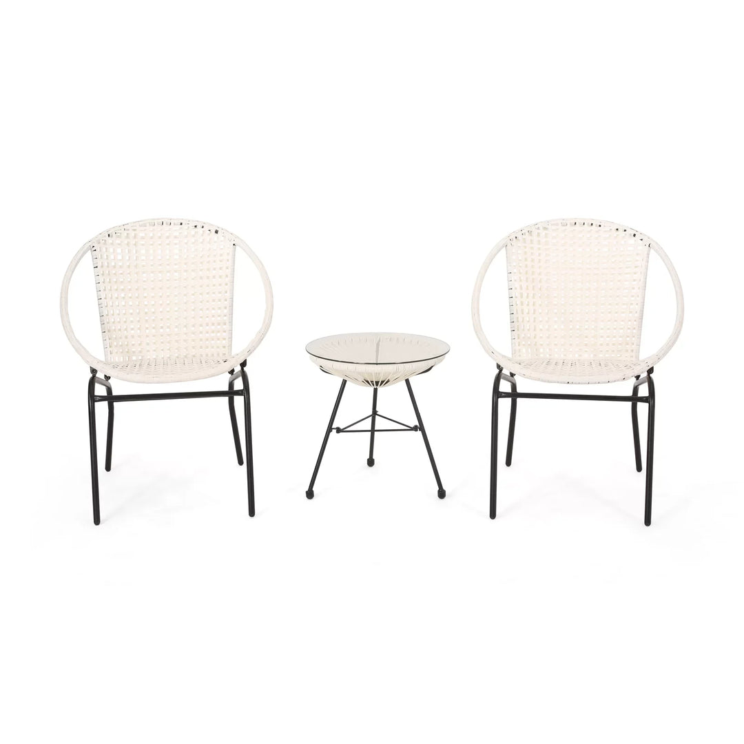 Virasat Outdoor Patio Seating Set 2 Chairs and 1 Table