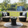 Virasat Outdoor Patio Seating Set 2 Chairs and 1 Table Set Black-VIRASAT FURNITURE & FURNISHING
