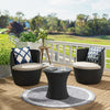 Virasat Outdoor Patio Seating Set 2 Chairs and 1 Table Set Black-VIRASAT FURNITURE & FURNISHING
