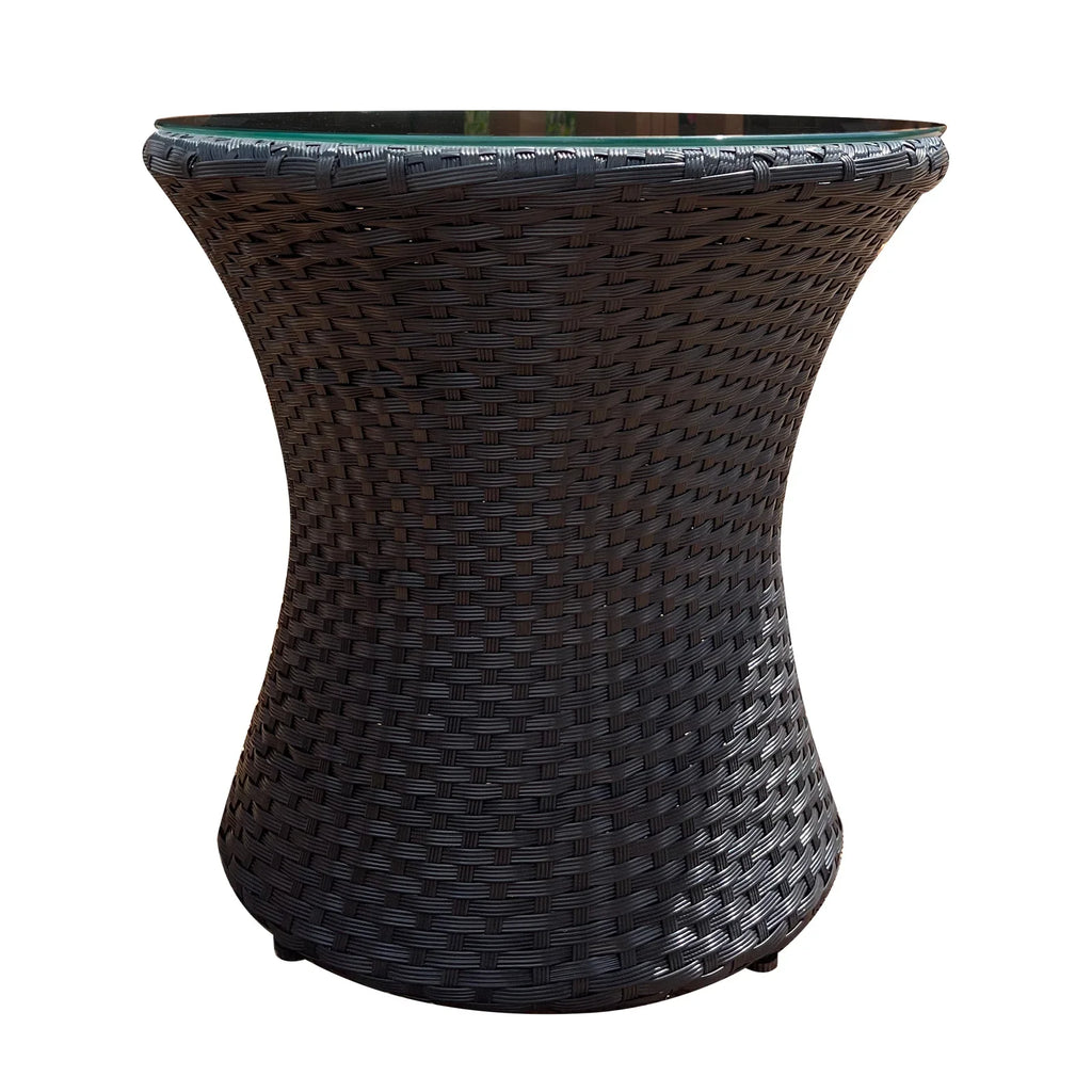 Virasat Outdoor Patio Seating Set 2 Chairs and 1 Table Set Black-VIRASAT FURNITURE & FURNISHING