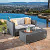 Virasat Outdoor Patio Sofa Set 2 Seater and 1 Center table Set (Dark Grey)-VIRASAT FURNITURE & FURNISHING