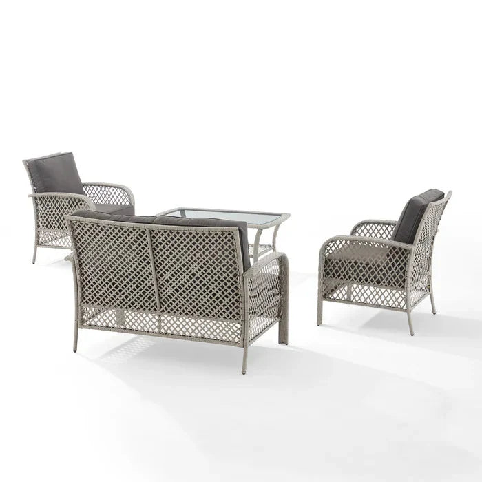 Virasat Outdoor Sofa Set 2 Seater, 2 Single Seater and 1 Center Table (Grey)-VIRASAT FURNITURE & FURNISHING