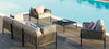 Virasat Outdoor Garden Balcony Sofa Set 3 Seater, 2 Single Seater 1 Center Table Set, Braided Rope (Tan)-VIRASAT FURNITURE & FURNISHING