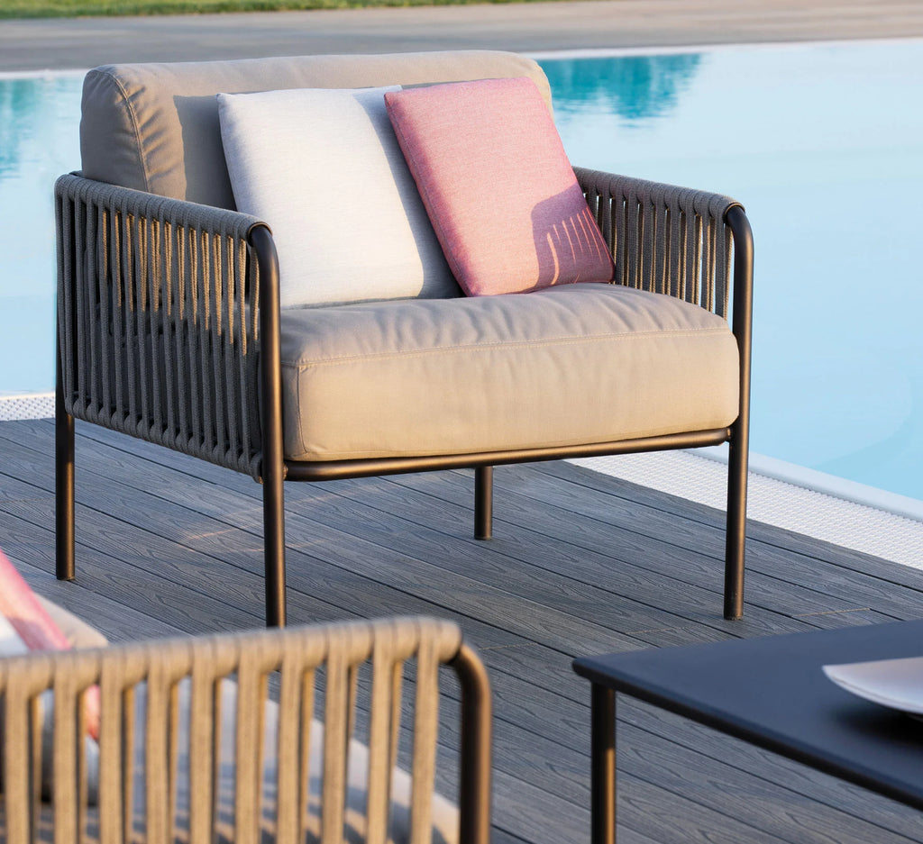 Virasat Outdoor Garden Balcony Sofa Set 3 Seater, 2 Single Seater 1 Center Table Set, Braided Rope (Tan)-VIRASAT FURNITURE & FURNISHING