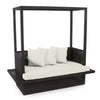 Virasat Outdoor Poolside Sunbed With Cushion Daybed Black-VIRASAT FURNITURE & FURNISHING