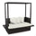 Virasat Outdoor Poolside Sunbed With Cushion Daybed Black-VIRASAT FURNITURE & FURNISHING