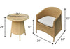 Virasat Outdoor Patio Seating Set 4 Chairs and 1 Table Set (Honey)-VIRASAT FURNITURE & FURNISHING