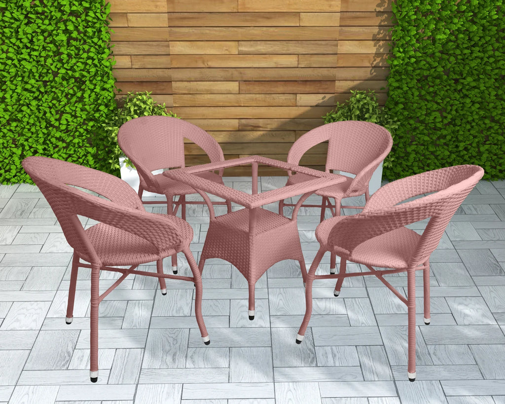 Virasat Outdoor Patio Seating Set 4 Chairs and 1 Table Set-VIRASAT FURNITURE & FURNISHING