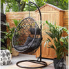 Virasat Single Seater Hanging Swing With Stand For Balcony, Garden Swing (Black)-VIRASAT FURNITURE & FURNISHING