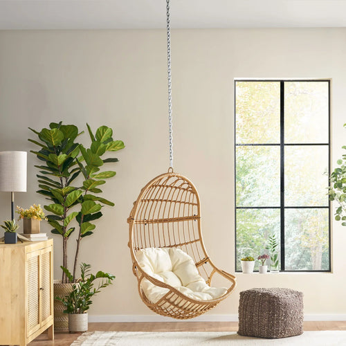 Virasat Single Seater Hanging Swing Without Stand For Balcony, Garden Swing-VIRASAT FURNITURE & FURNISHING