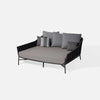 Virasat Outdoor Poolside Sunbed With Cushion Daybed (Black) Braided & Rope-VIRASAT FURNITURE & FURNISHING