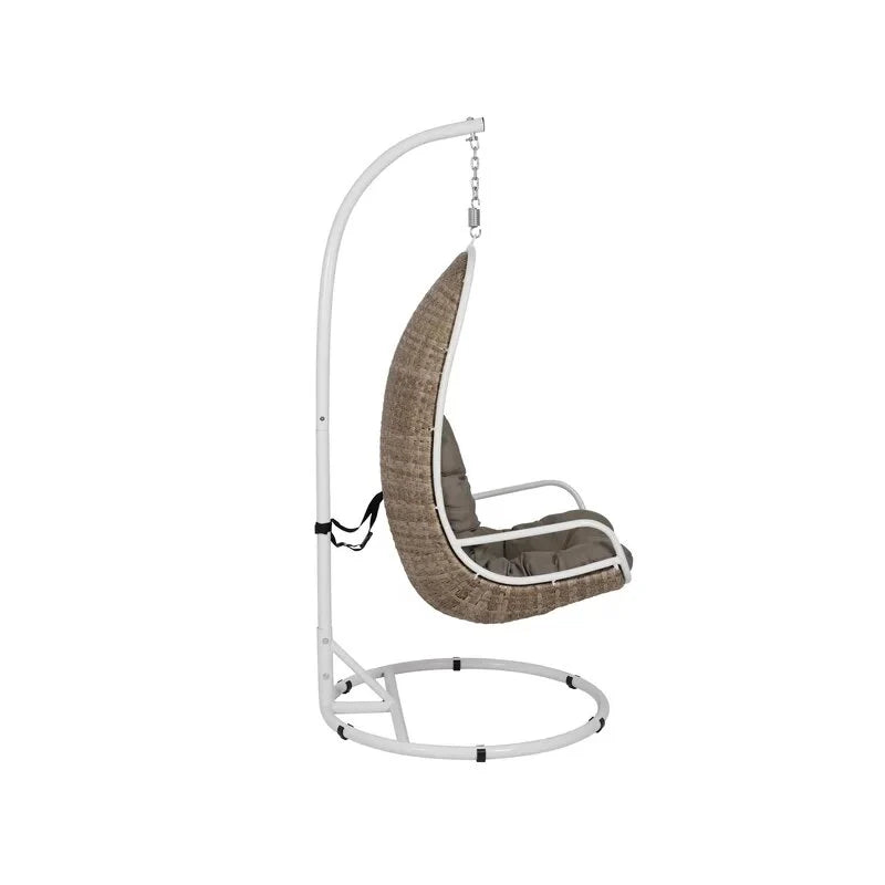 Virasat Single Seater Hanging Swing With Stand For Balcony, Garden Swing (Sea shell)-VIRASAT FURNITURE & FURNISHING