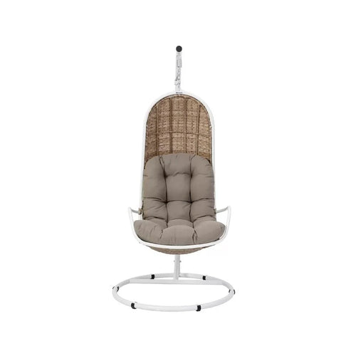 Virasat Single Seater Hanging Swing With Stand For Balcony, Garden Swing (Sea shell)-VIRASAT FURNITURE & FURNISHING