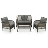 Virasat Outdoor Sofa Set 2 Seater, 2 Single Seater and 1 Center Table (Grey)-VIRASAT FURNITURE & FURNISHING