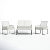 Virasat Outdoor Garden Balcony Sofa Set 2 Seater, 2 Single Seater and 1 Center Table Set (White)-VIRASAT FURNITURE & FURNISHING