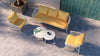 Virasat Outdoor Sofa Set 3 Seater , 2 Single seater and 2 Center Table Set (White + Yellow) Braided & Rope-VIRASAT FURNITURE & FURNISHING