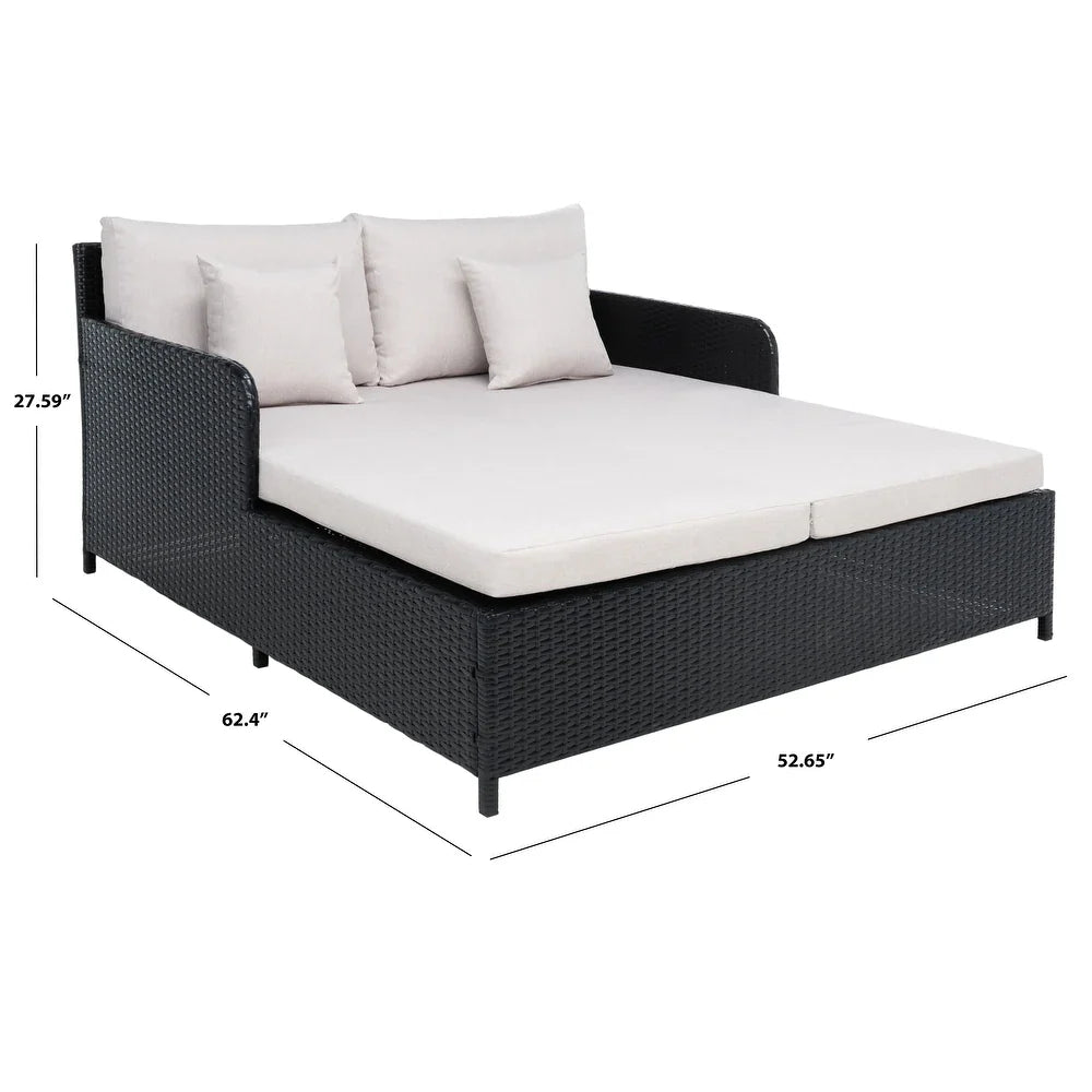 Virasat Outdoor Poolside Sunbed With Cushion Daybed-VIRASAT FURNITURE & FURNISHING