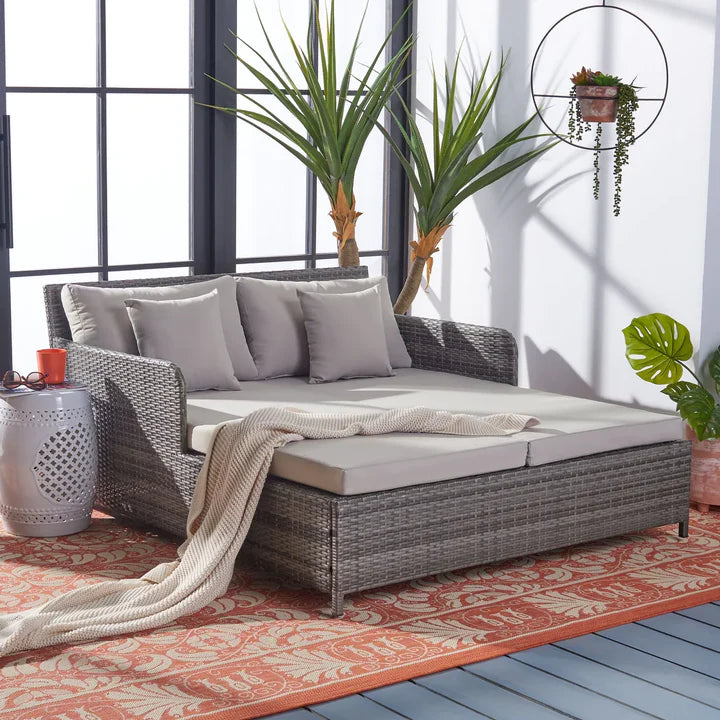 Virasat Outdoor Poolside Sunbed With Cushion Daybed-VIRASAT FURNITURE & FURNISHING