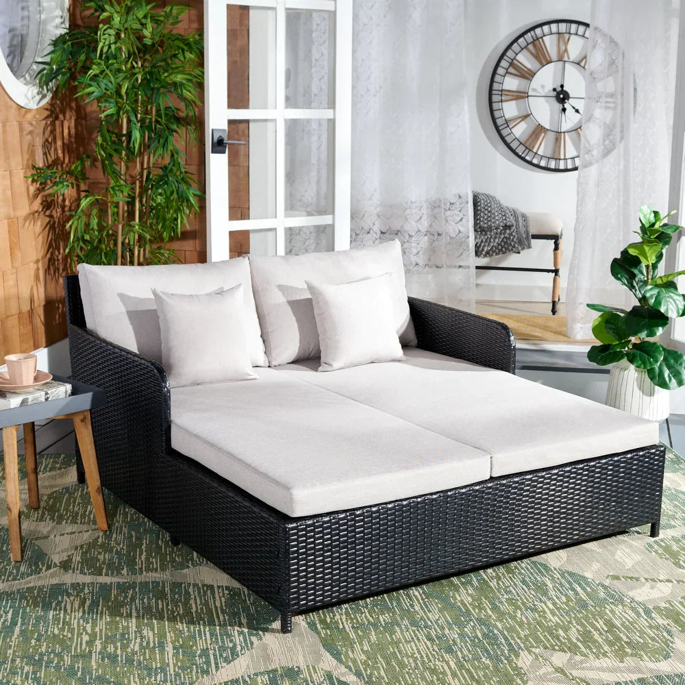 Virasat Outdoor Poolside Sunbed With Cushion Daybed-VIRASAT FURNITURE & FURNISHING
