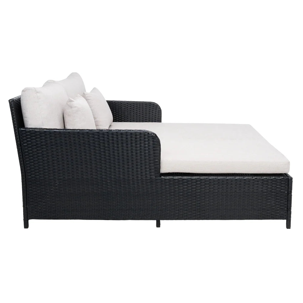 Virasat Outdoor Poolside Sunbed With Cushion Daybed-VIRASAT FURNITURE & FURNISHING