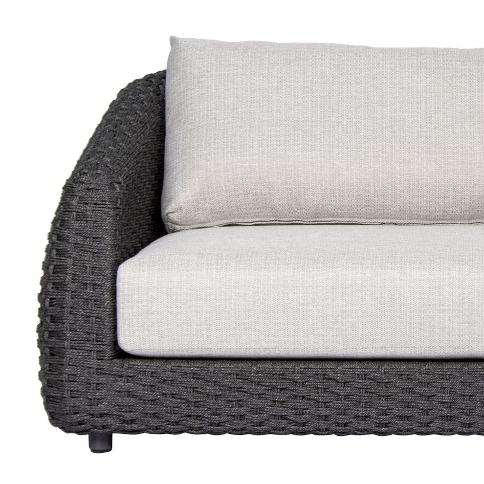 Virasat Outdoor Garden Balcony Sofa Set 2 Seater, 2 Single Seater and 1 Center Table Set, Braid & Rope (Black)-VIRASAT FURNITURE & FURNISHING