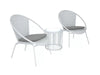 Virasat Outdoor Patio Seating Set 2 Chairs and 1 Table Set White-VIRASAT FURNITURE & FURNISHING