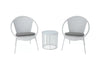 Virasat Outdoor Patio Seating Set 2 Chairs and 1 Table Set White-VIRASAT FURNITURE & FURNISHING