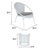 Virasat Outdoor Patio Seating Set 2 Chairs and 1 Table Set White-VIRASAT FURNITURE & FURNISHING