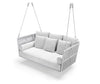 Virasat Double Seater Hanging Swing Without Stand For Balcony , Garden Swing (Silver) Braided & Rope-VIRASAT FURNITURE & FURNISHING