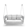 Virasat Double Seater Hanging Swing Without Stand For Balcony , Garden Swing (Silver) Braided & Rope-VIRASAT FURNITURE & FURNISHING