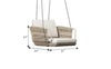 VIRASAT FURNITURE BENOIT SINGLE SEATER HANGING SWING WITHOUT STAND FOR BALCONY & GARDEN SWING (BEIGE) BRAIDED & ROPE