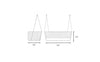 Virasat Double Seater Hanging Swing Without Stand For Balcony, Garden Swing (Light Grey) Braided & Rope-VIRASAT FURNITURE & FURNISHING