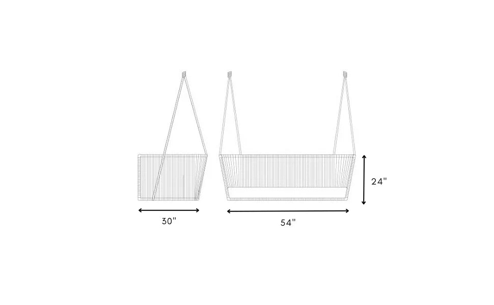 Virasat Double Seater Hanging Swing Without Stand For Balcony, Garden Swing (Light Grey) Braided & Rope-VIRASAT FURNITURE & FURNISHING