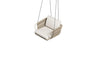 VIRASAT FURNITURE BENOIT SINGLE SEATER HANGING SWING WITHOUT STAND FOR BALCONY & GARDEN SWING (BEIGE) BRAIDED & ROPE