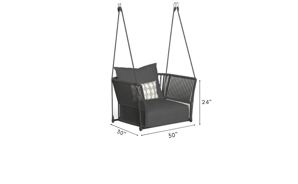 VIRASAT FURNITURE AFON SINGLE SEATER HANGING SWING WITHOUT STAND FOR BALCONY & GARDEN SWING