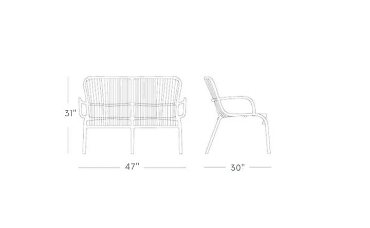 Virasat Duncan Outdoor Sofa Set 2 Seater , 2 Single seater and 1 Center Table Set (Beige) Braided & Rope