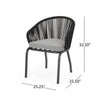 Virasat Outdoor Patio Seating Set 2 Chairs and 1 Table Set (Black) Braided & Rope-VIRASAT FURNITURE & FURNISHING