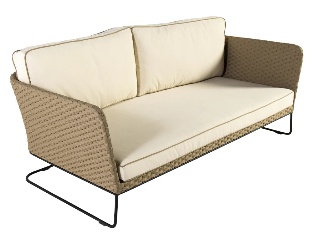 Virasat Outdoor Sofa Set 2 Seater, 2 Single Seater and 1 Center Table (Brown + Beige)-VIRASAT FURNITURE & FURNISHING