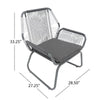 Virasat Outdoor Patio Seating Set 2 Chairs and 1 Table Set (White + Dark Grey)-VIRASAT FURNITURE & FURNISHING